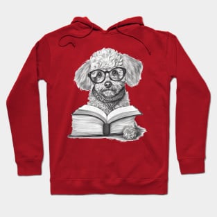 Poodle reading book Hoodie